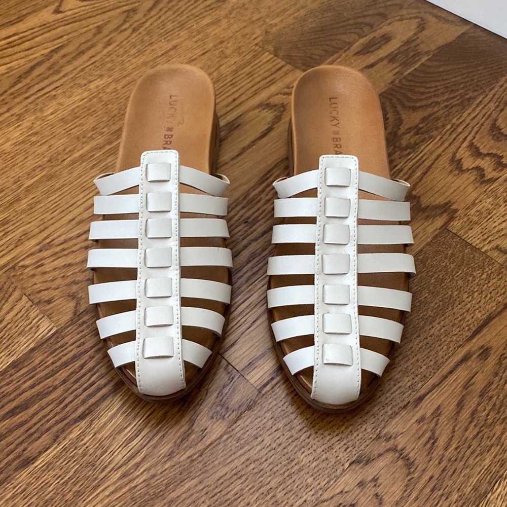 White lucky brand sandals